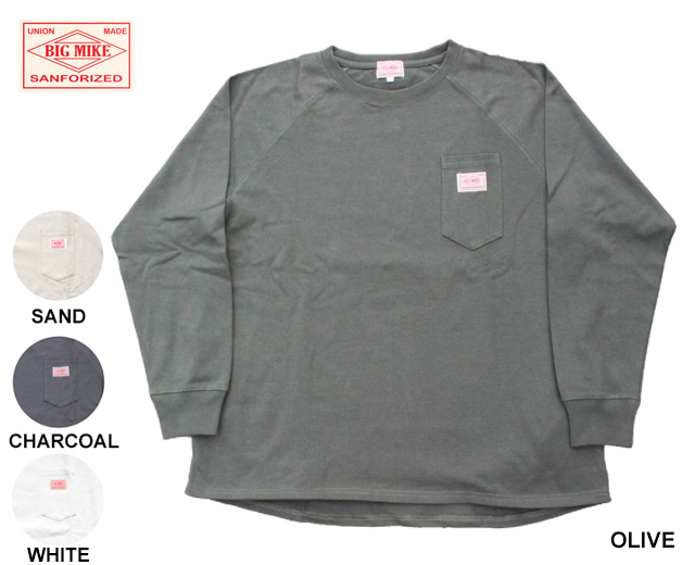BIGMIKE 長袖ダブルポケットTシャツ
