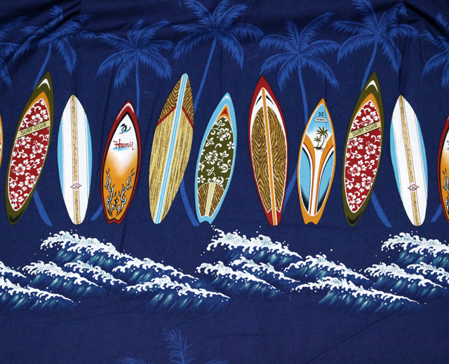 KY'S アロハシャツ Surf Board Chest Band サーフボード ハワイ製