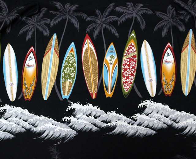 KY'S アロハシャツ Surf Board Chest Band サーフボード ハワイ製