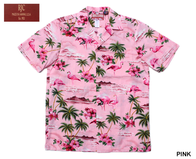 RJC ロバート・J・クランシー アロハシャツ フラミンゴ