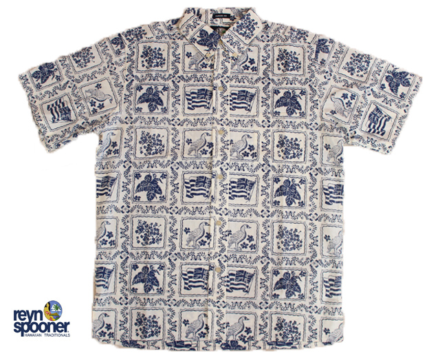 Reyn Spooner/レインスプーナー アロハシャツ ラハイナセーラー 白 ナチュラル Reyn Spooner/レインスプーナー アロハシャツ ラハイナセーラー 白 ナチュラル