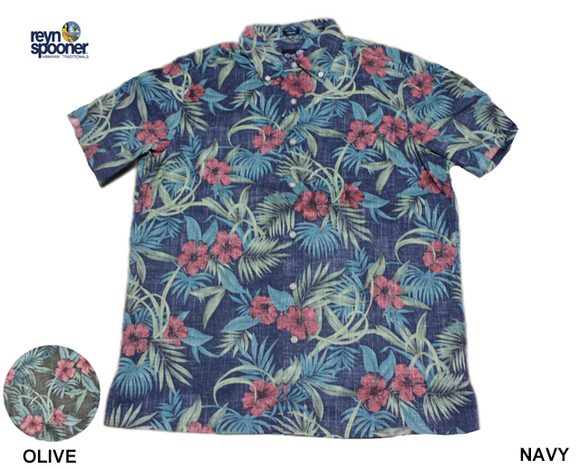 Reynspooner レインスプーナー アロハシャツ PALM FLORAL パーム