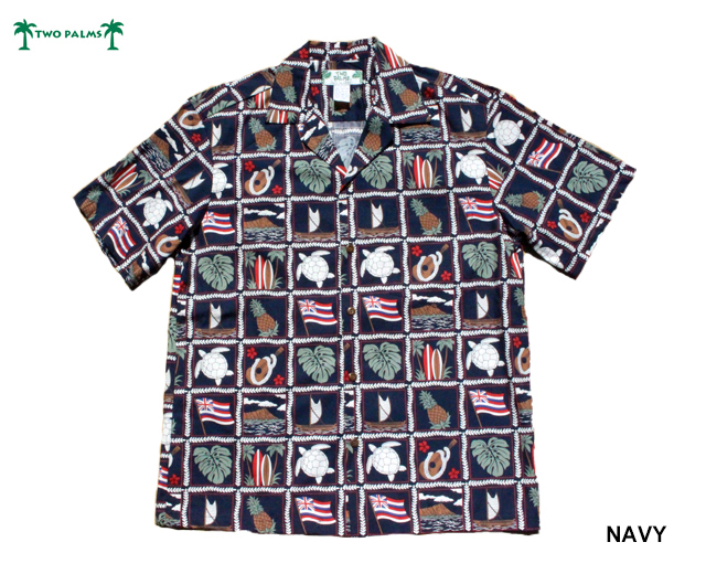 トゥーパームス アロハシャツ ハワイ製