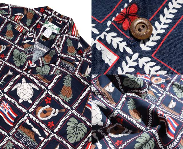 トゥーパームス アロハシャツ ハワイ製