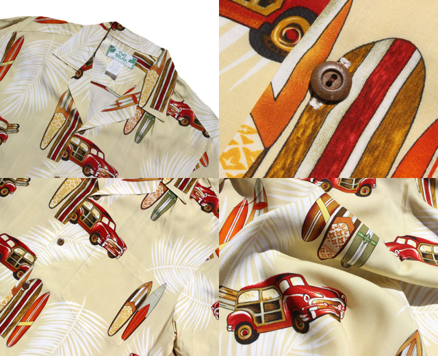 TWO PALMS トゥーパームス アロハシャツ Woody ウッディ ハワイ製