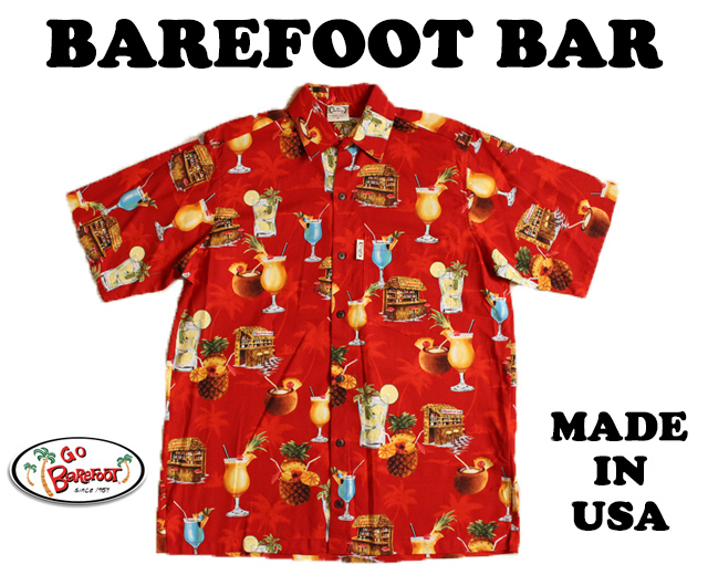 Go Barefoot/ゴーベアフット アロハシャツ ベアフットバー