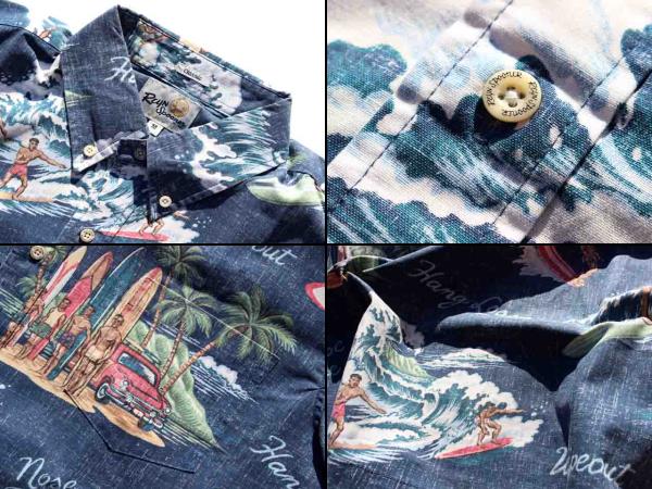 Reyn Spooner レインスプーナー アロハシャツ WAVE RIDERS